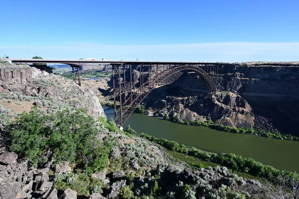 Die Perrinenbrücke im Zwillingsfall, idaho. — Stockfoto