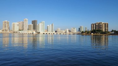 Miami şehri ve Intracoastal Waterway, Florida.