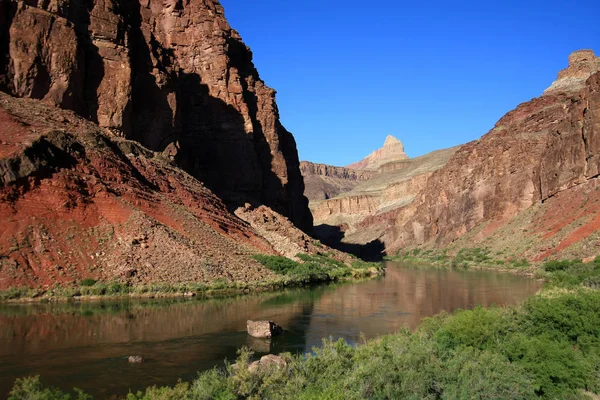 O rio Colorado acima de Hance Rapids no Grand Canyon National Park . — Fotografia de Stock