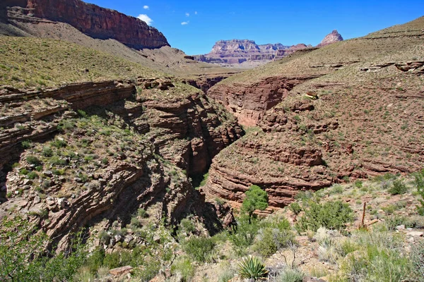 GrandView Trail Grand Canyon iç kanyon görünümü. — Stok fotoğraf