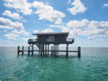 Hicks House, Stiltsville, Biscayne Ulusal Parkı, Florida,