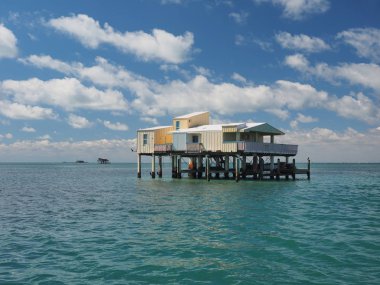 Baldwin, Seanslar ve Shaw House, Stiltsville, Biscayne Ulusal Parkı, Florida.