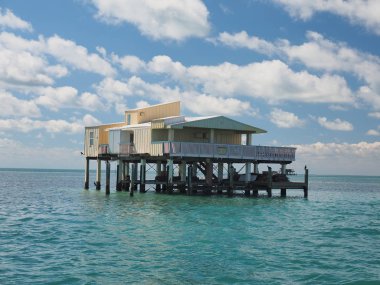 Baldwin, Seanslar ve Shaw House, Stiltsville, Biscayne Ulusal Parkı, Florida.