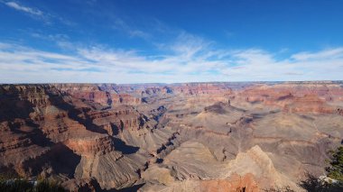 Kışın Güney Rim Trail Büyük Kanyon görünümü.