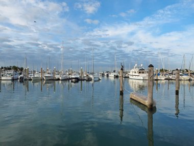 Yatlar Key Biscayne, Florida'daki Crandon Marina'ya demirledi.