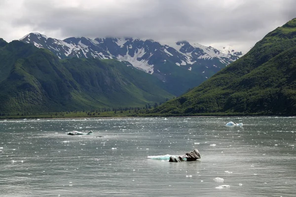 Az alaszkai Yakutat Bay hegyei. — Stock Fotó