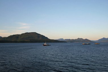 Inside Passage'da Gün Batımı, Alaska.