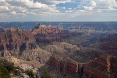 Bright Angel Point Trail,Kuzey Rim'den Grand Canyon manzarası.