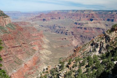 Güney Kaibab Trail Grand Canyon görünümü.