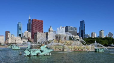 Buckingham Çeşmesi grant Park, chicago, Illinois.