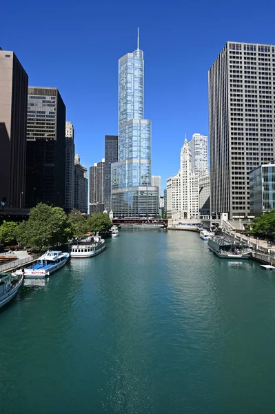 Трамп Тауэр и прилегающие здания в Чикаго . — стоковое фото