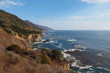 Monterey County, Kaliforniya 'daki Big Sur Sahili.