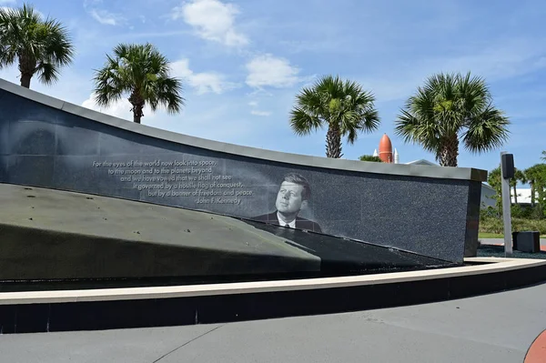 John F Kennedy tribute at Kennedy Space Center, Florida. — Stock Photo, Image