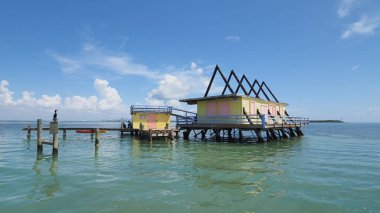 A-Frame House, Stiltsville, Biscayne Ulusal Parkı, Florida.