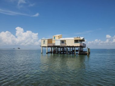 Baldwin, Seanslar ve Shaw House, Stiltsville, Biscayne Ulusal Parkı, Florida.