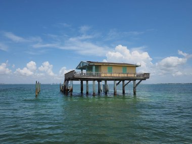 Bay Chateau, Stiltsville, Biscayne Ulusal Parkı, Florida.