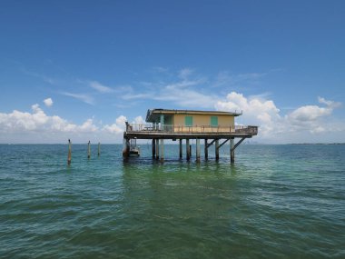 Bay Chateau, Stiltsville, Biscayne Ulusal Parkı, Florida.
