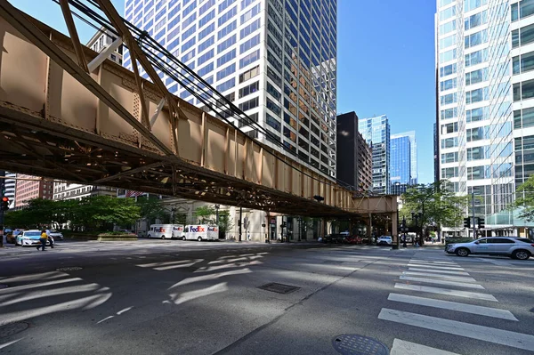 La Salle Street en Chicago, Illinois. — Foto de Stock