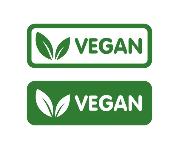 Vegansk Bio, Ekologi, Ekologisk logotyp och ikon, etikett, etikett. Gröna blad ikon på vit bakgrund — Stock vektor