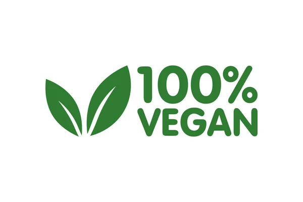 Vegán biológia, ökológia, ökológiai logó és ikon, címke, címke. Zöld levél ikon fehér háttér — Stock Vector