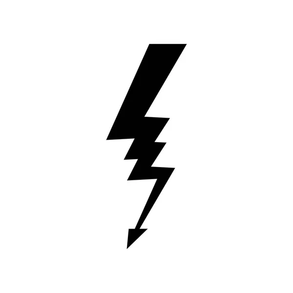 Lightning Icon vector. Simple flat symbol. Perfect Black pictogram illustration on white background — Stock Vector
