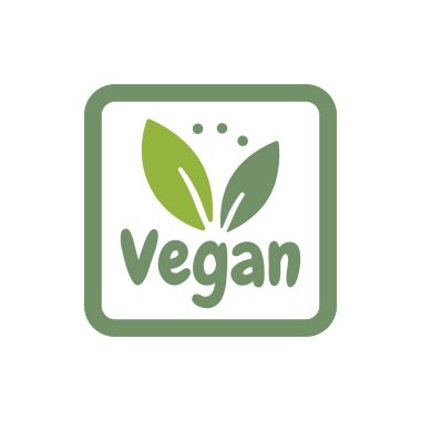 Vegan Biyoloji, Ekoloji, Organik logo ve ikon, etiket, etiket. Beyaz arkaplanda yeşil yaprak simgesi.
