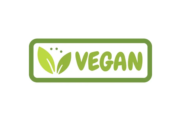 Vegane Bio Ökologie Bio Logo Und Symbol Etikett Etikett Grünes — Stockvektor