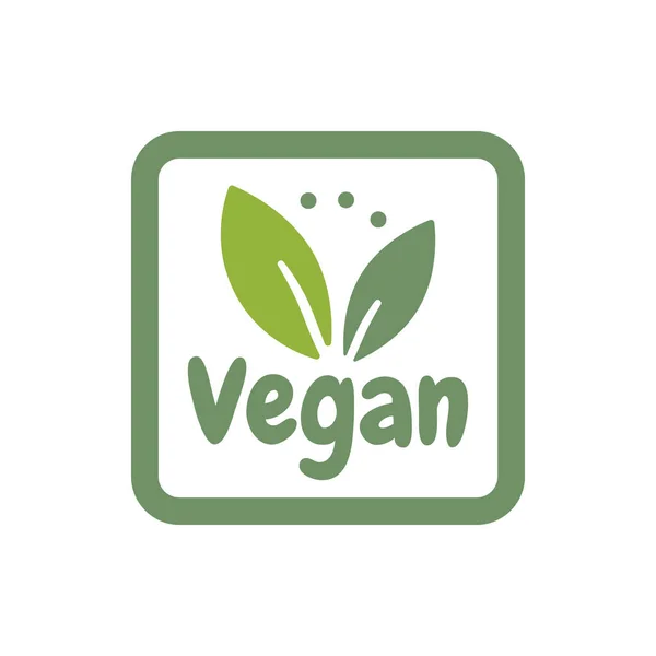 Vegane Bio Ökologie Bio Logo Und Symbol Etikett Etikett Grünes — Stockvektor