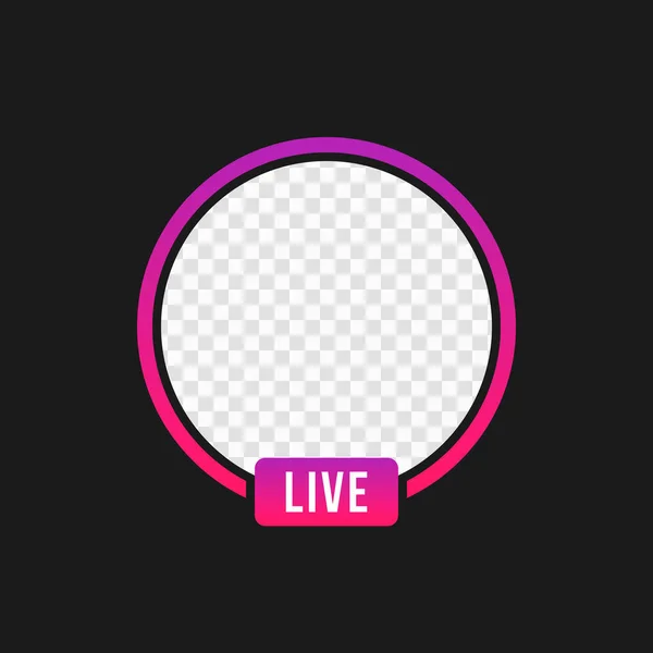 Nová ikona sociálních médií avatar LIVE video streaming barevný gradient. Prvek pro sociální sítě, web, mobil, ui, aplikace Royalty Free Stock Vektory