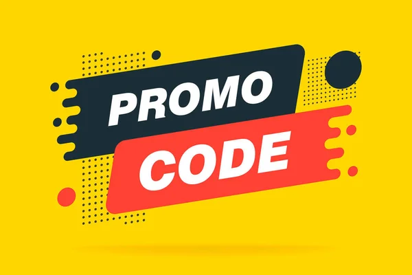 Code promo, code promo. Illustration vectorielle plate sur fond blanc — Image vectorielle