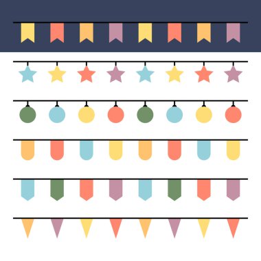 Beyaz arka plana minimalist tarzda çelenk koyun. Vektör illüstrasyonu