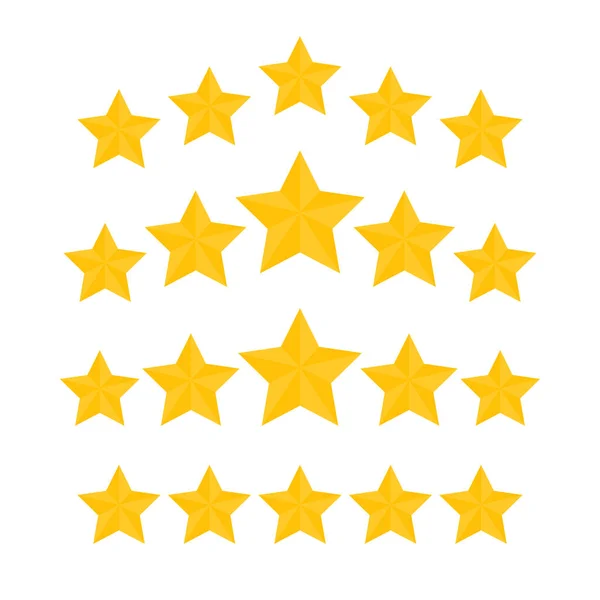 Ikona Five Stars Rating Gold Kreslené Hry Design Prvky Výhry Stock Vektory