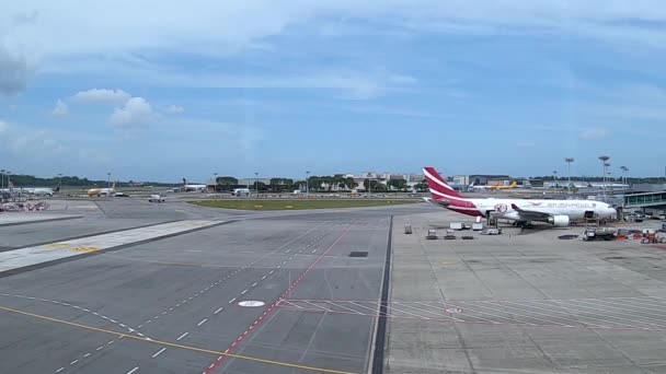 Singapura Singapura 2019 Lintas Waktu Bandara Changi — Stok Video