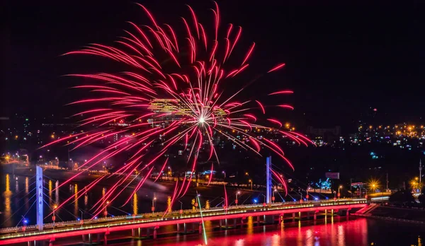 Colorful of fireworks in holiday festival