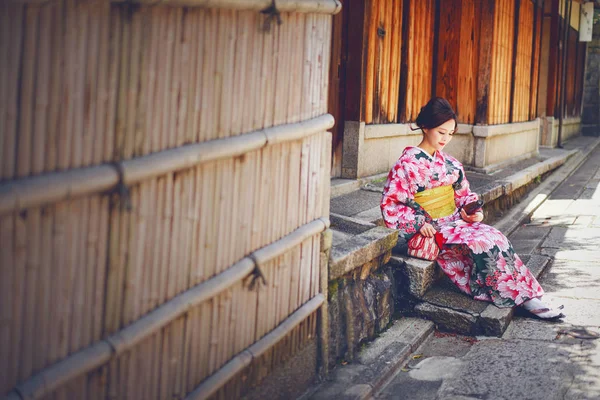 Beautiful Japanese geisha in kimono