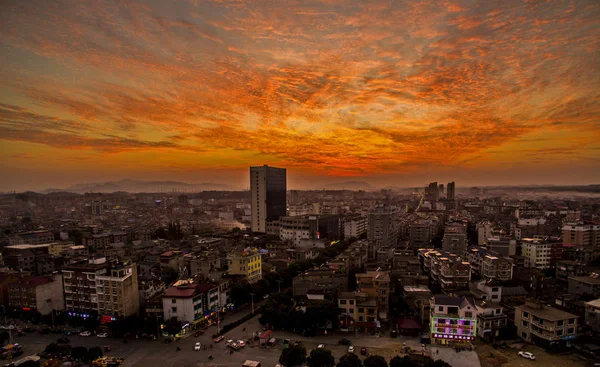 Vista Ciudad Bangkok Atardecer — Foto de Stock