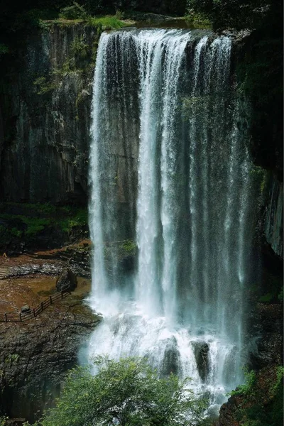 waterfalls in the park of the waterfall