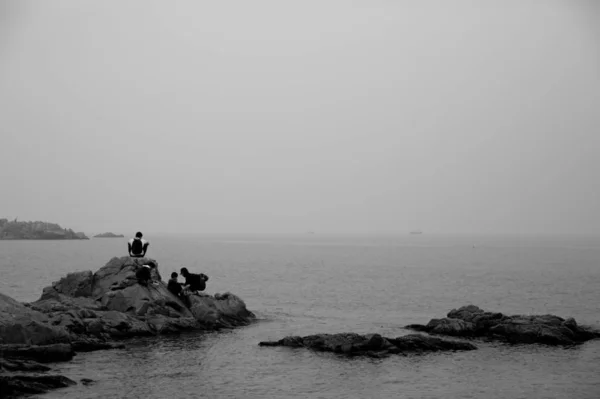 black and white boat in the sea