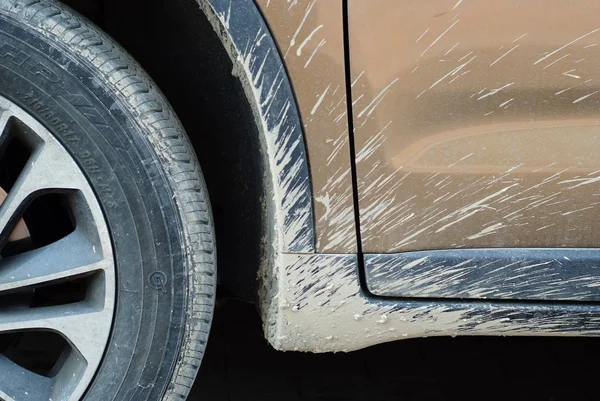 Neumáticos Coche Carretera — Foto de Stock