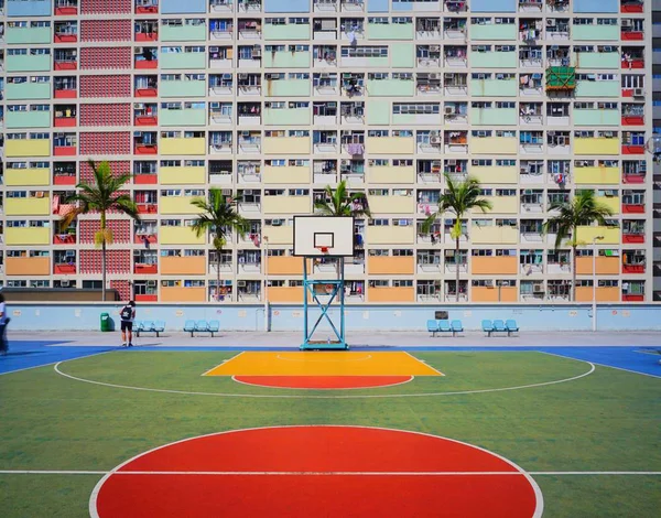 Pista Tenis Con Mucha Gente — Foto de Stock