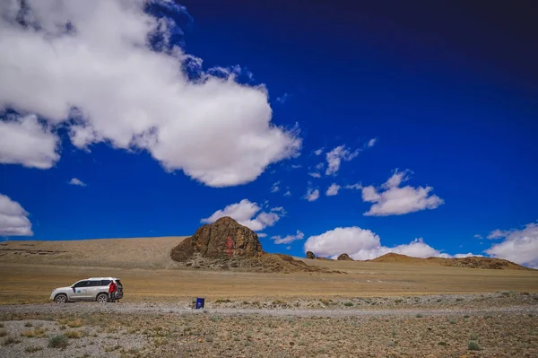 road and blue sky in the desert