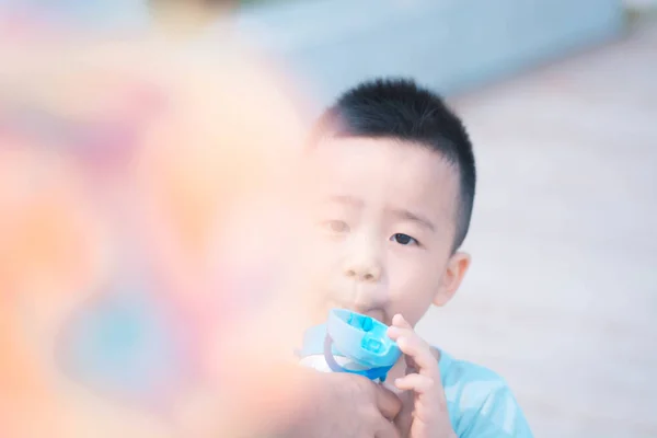 Portrait of cute asian baby boy