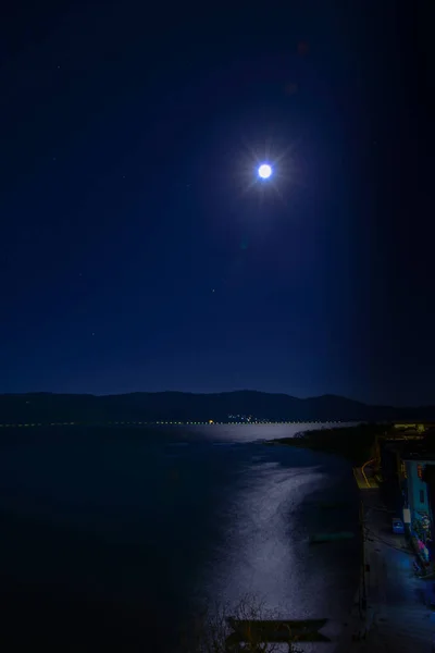 Beau Ciel Nocturne Sur Mer — Photo