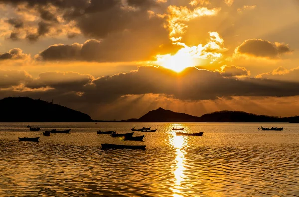 Hermoso Atardecer Sobre Mar — Foto de Stock