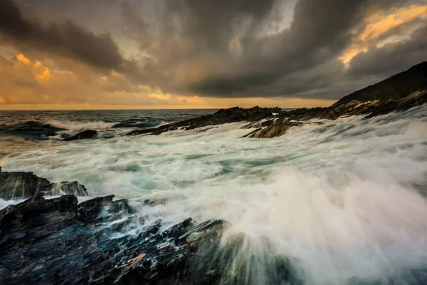 Hermoso Atardecer Sobre Mar — Foto de Stock