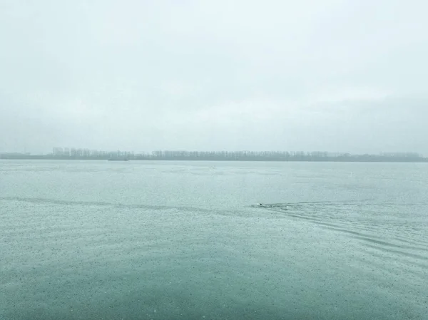 frozen lake in the sea.