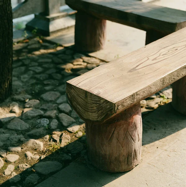 old wooden bench in the park