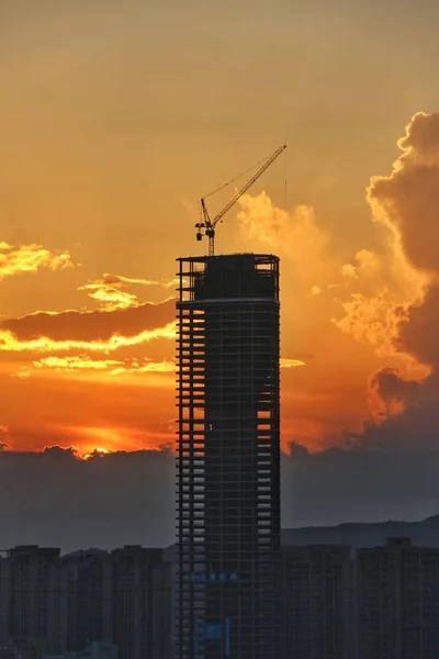 construction site , crane, urban scene