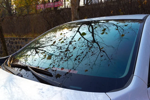 Coche Carretera Invierno — Foto de Stock