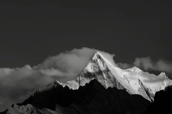 beautiful mountain landscape with mountains and clouds